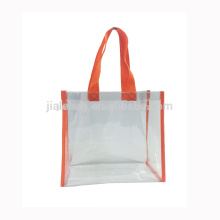 promotion transparent clear shopping pvc bag with custom print